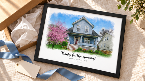 How a Custom House Portrait Keeps Home Close