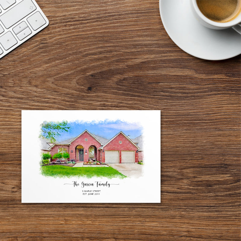 Moving Announcements House Portrait Postcards (10 Pack)